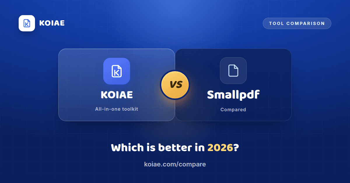 KOIAE vs Smallpdf: Which PDF Tool Is Better in 2026?